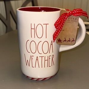 Rae Dunn Red and White Hot Cocoa Mug